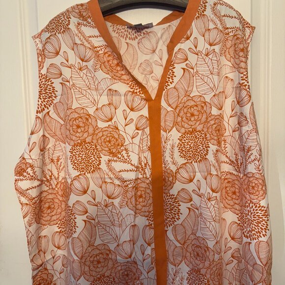 Orange and White Top - Picture 1 of 2